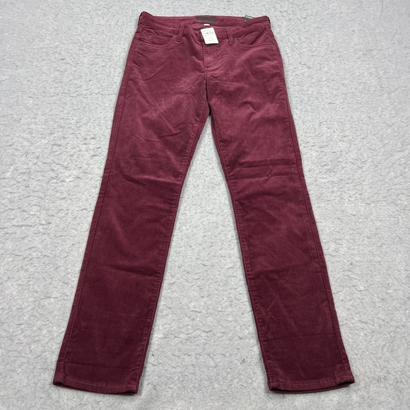 Kut from the Kloth Pants - NEW Kut from the Kloth Pants Womens 4 Wine Red Catherine Boyfriend Corduroy Jean